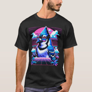 Camiseta Guay Blue Jay Bird 80 Retrowave 90s Vaporwave Blu