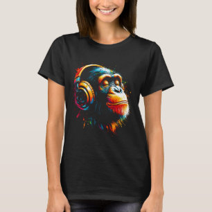Camiseta Guay Bonobo Monkey Auriculares Navidades de arte B