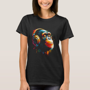 Camiseta Guay Bonobo Monkey Auriculares Navidades de arte B