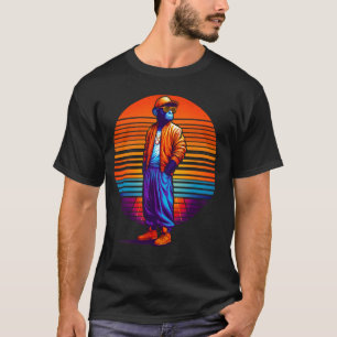 Camiseta Guay Bonobo Mono Moderno Estilo Urbano Sunset Retr