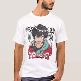 Camiseta Guay Boy Comic con Traducción Japonesa de Tokio