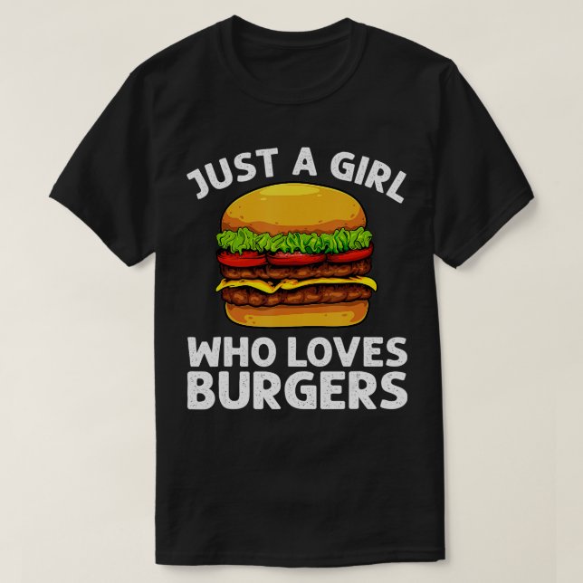 Camiseta Guay Burger Art Para Las Mujeres Chicas Hamburger  (Diseño del anverso)