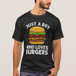 Camiseta Guay Burger Art Para Niños Hombres Hamburger Chees