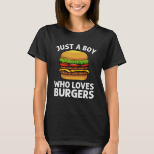 Camiseta Guay Burger Art Para Niños Hombres Hamburger Chees