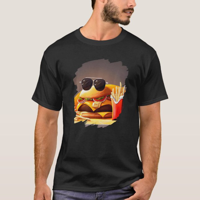 Camiseta Guay Burger Fries Alimentos Rápidos Escalofriantes (Anverso)