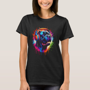 Camiseta Guay Cane Corso Dog Auriculares Navidades de arte