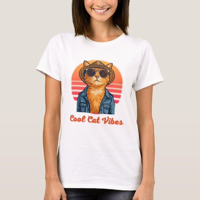Camiseta Guay Cat Vibes 🌴 😎 (Anverso)