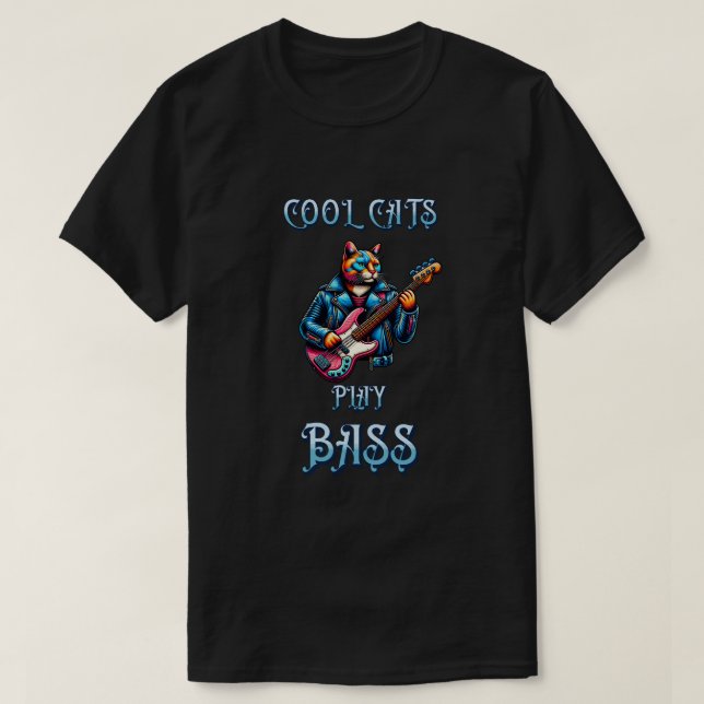 Camiseta Guay Cats Play Bass (Diseño del anverso)