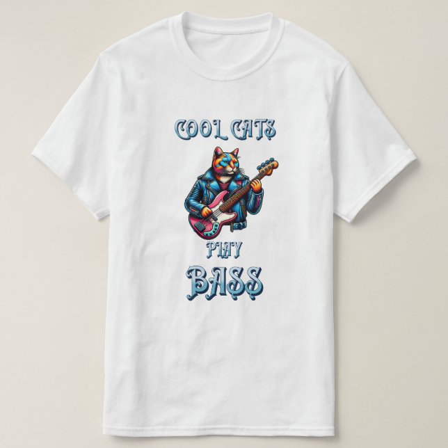 Camiseta Guay Cats Play Bass (Diseño del anverso)