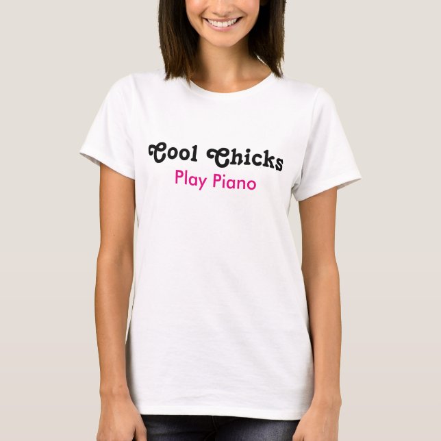 Camiseta Guay Chicks juega al piano (Anverso)
