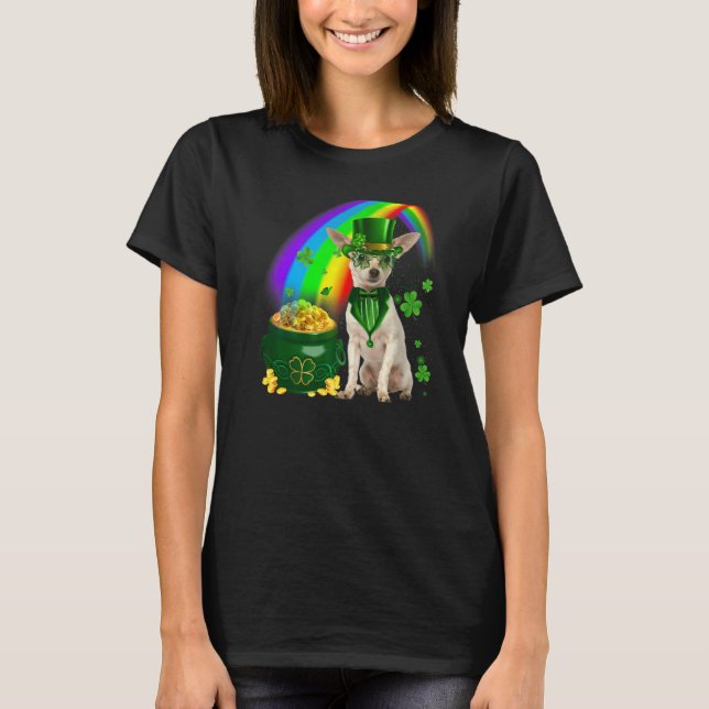 Camiseta Guay Chihuahua Dog Leprechauns Shamrock Clover Pat (Anverso)