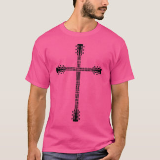 Camiseta Guay Christian Guitar Cross Funny Músico Guitarra