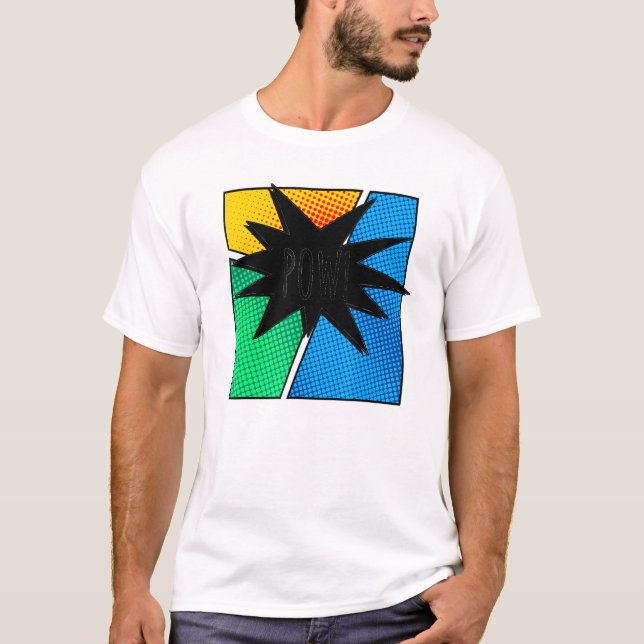 Camiseta Guay Comic Book Colorful Pow Short Sleeve (Anverso)