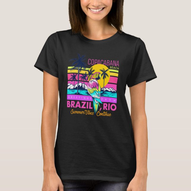 Camiseta Guay Copacabana Beach Brasil Rio Summer Vibes Grap (Anverso)