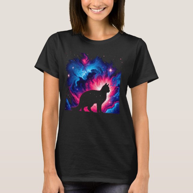Camiseta Guay Cosmic Cat Galaxy Graphic Space Art (Anverso)