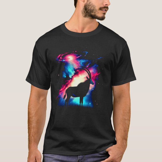 Camiseta Guay Cosmic Sable Antelope Galaxy Graphic Space Ar (Anverso)