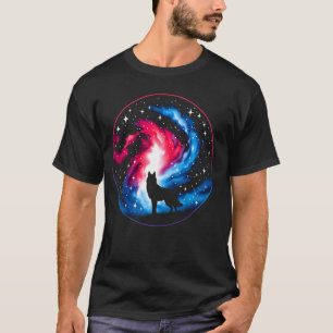 Camiseta Guay Cosmic Wolf Galaxy Graphic Space Art