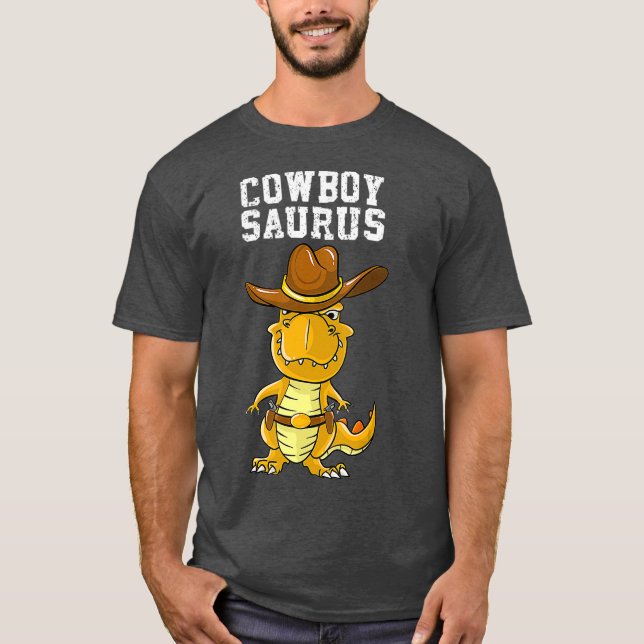 Camiseta Guay Cowboy Saurus Funny Western Rodeo Dinosaur (Anverso)
