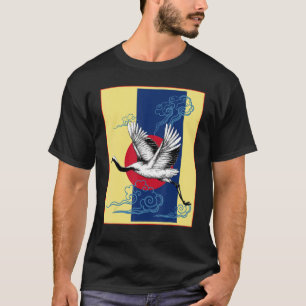Camiseta Guay Crane Bird Artwork Danza De Crane Japanese Re
