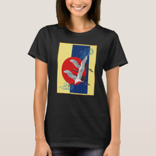 Camiseta Guay Crane Bird Artwork Danza De Grúas Japonesas R