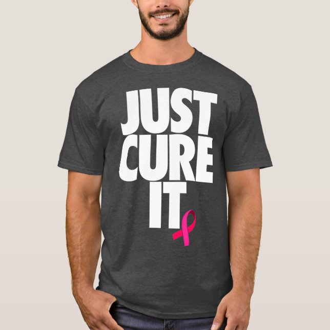 Camiseta Guay Cura El Cáncer De Mama De Cinta Rosa (Anverso)