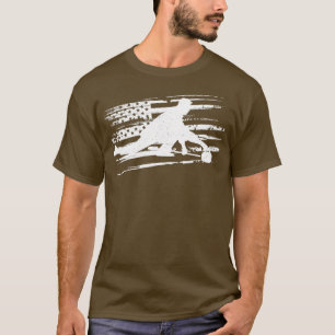 Camiseta Guay Curling US Flag Design Cute Gift De Invierno