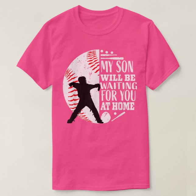 Camiseta Guay Cute Beisbol Catcher Mom Dad Son Padres Quo (Diseño del anverso)