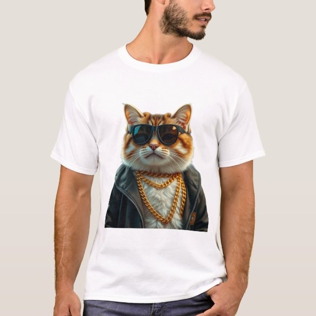 Camiseta Guay, Cute, Plump, Gato Futurista (Anverso)