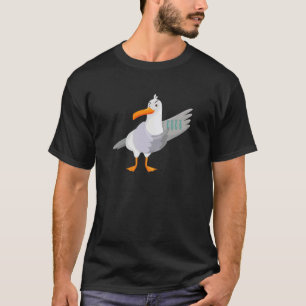Camiseta Guay Cute Seagull Ocean Sea Bird Animal Hand Gestu