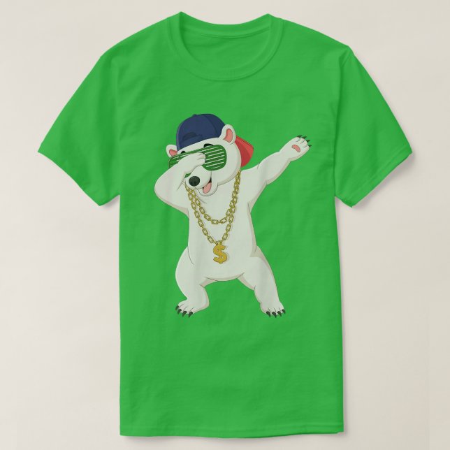 Camiseta Guay Dabbing Dancing Polar Oso Usa gafas de sol Ha (Diseño del anverso)