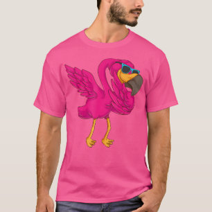 Camiseta Guay Dabbing Flamingo Funny Hip-Hop Dancer Bird F