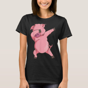 Camiseta Guay Dabbing Pig Funny Hip-hop Boar Bailando Hog P