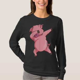 Camiseta Guay Dabbing Pig Funny Hip-hop Boar Bailando Hog P
