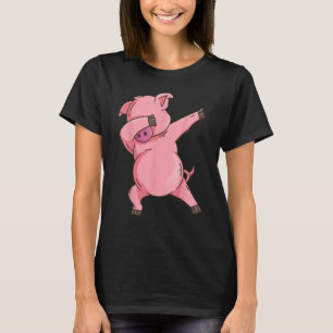 Camiseta Guay Dabbing Pig Funny Hip-hop Boar Bailando Hog P