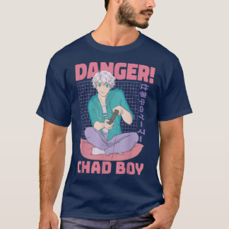 Camiseta Guay Danger Anime Boy,Legendario Chad Gamer Boy Te