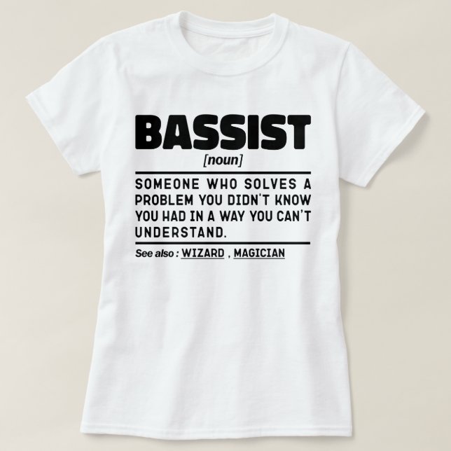Camiseta Guay de Battend Noun Definition Bass Guitar Player (Diseño del anverso)