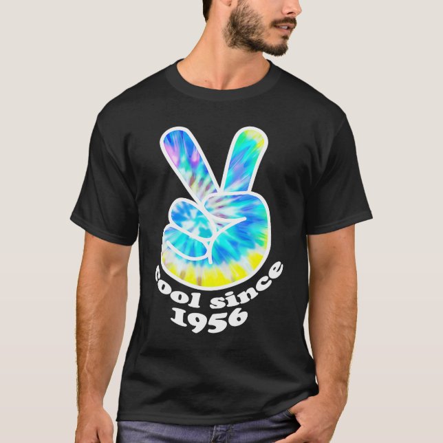 Camiseta Guay De Cumpleaños De 1956 A La Paz De Tie Dye (Anverso)