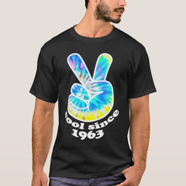 Camiseta Guay De Cumpleaños Desde 1963 Una Paz De Tye (Anverso)