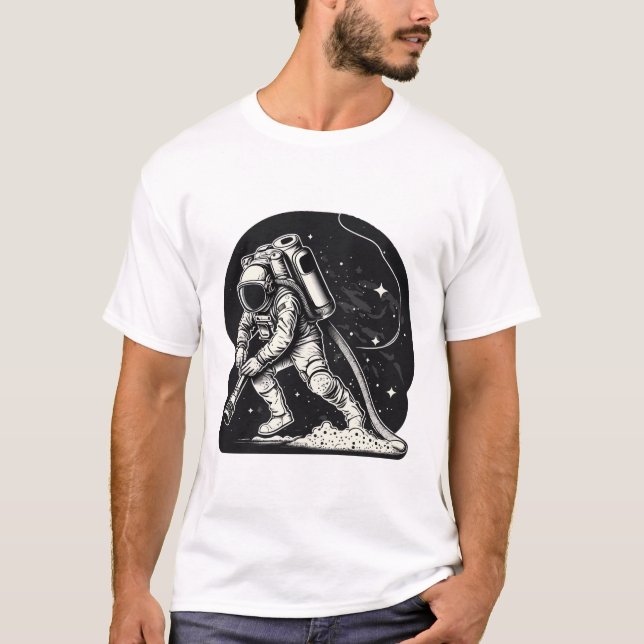 Camiseta Guay de estrellas de la evacuación de astronautas (Anverso)