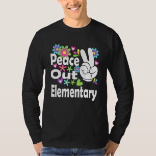 Camiseta Guay de graduación elemental de Peace Out
