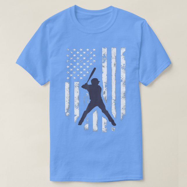 Camiseta Guay de la bandera estadounidense de béisbol con p (Diseño del anverso)
