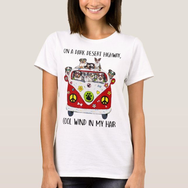 Camiseta Guay De Pastor Australiano Viento En Mi Cabello T- (Anverso)