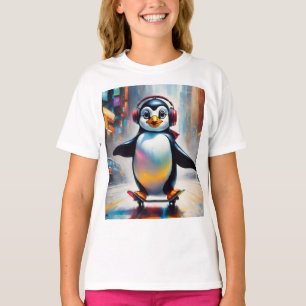 Camiseta Guay de pintura de arte digital pingüino