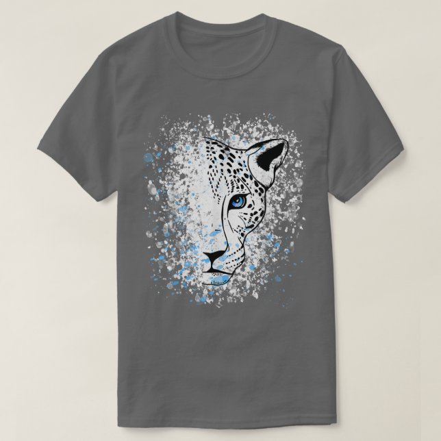 Camiseta Guay de Snow Leopard Blue Eyes Leopard (Diseño del anverso)