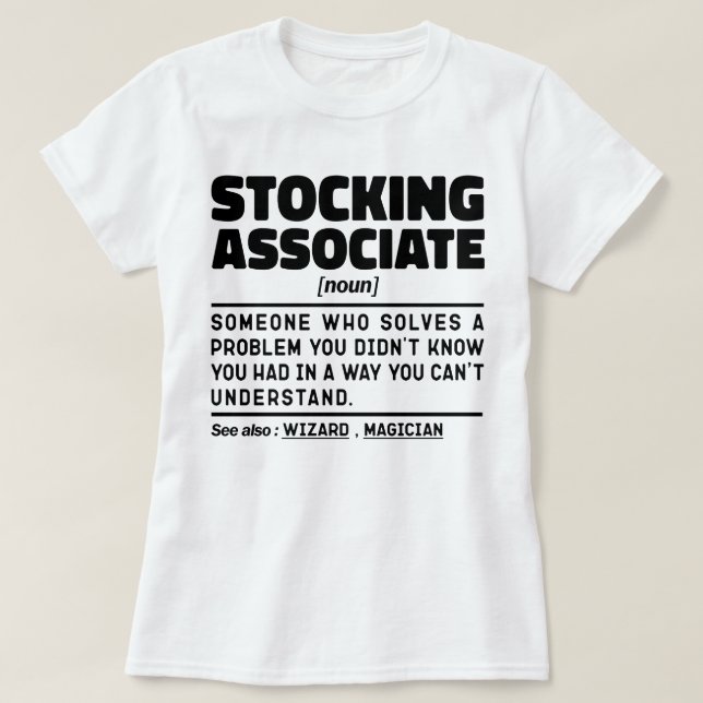 Camiseta Guay de Stocking Associate Noun Warehouse Worker (Diseño del anverso)