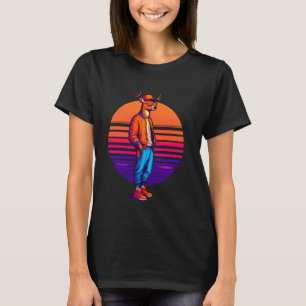 Camiseta Guay Deer Moderno Estilo Urbano Sunset Retro Art