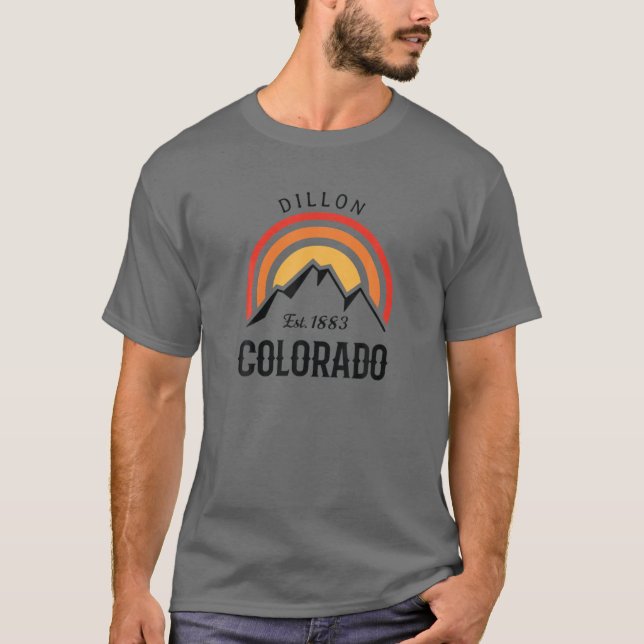 Camiseta Guay Dillon Colorado Rocky Mountain Sunset N (Anverso)