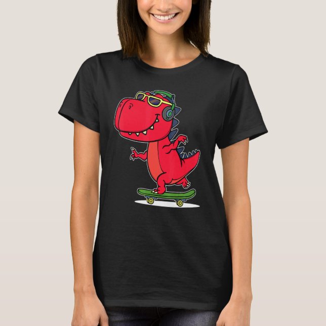 Camiseta Guay Dinosaur Headset Sun Glass Relax Chill (Anverso)