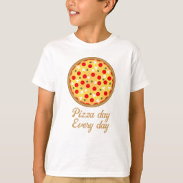 Camiseta Guay divertida pizza todos los días Tu mensaje de