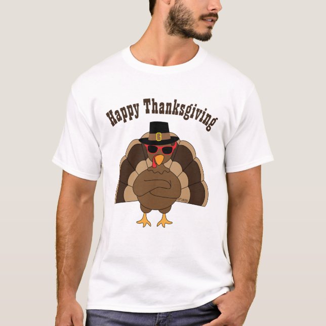 Camiseta Guay divertida turquía Feliz personalizado de Acci (Anverso)